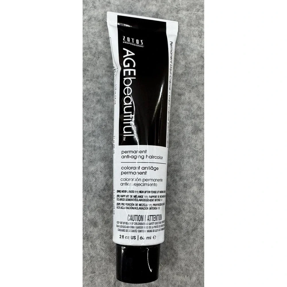 AGEbeautiful Permanent Hair Color 1B Blue Black 2.1oz Biotin Anti-Aging Salon Dy